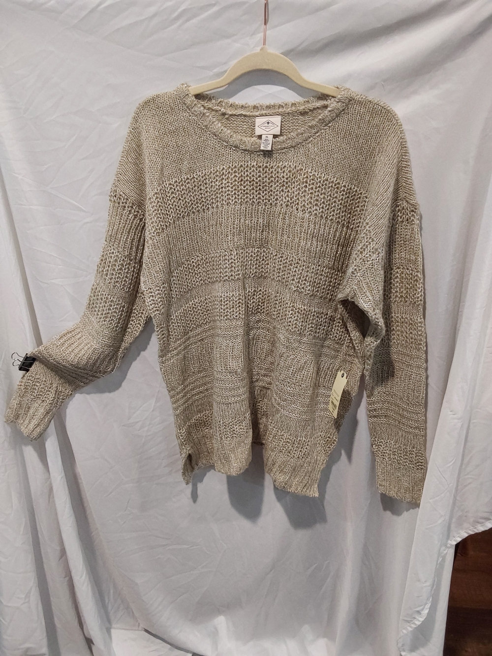 St. John's Bay Neutral Beige Crewneck Sweater